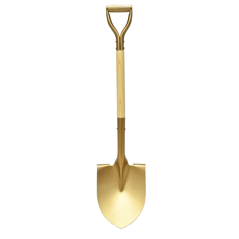 gold-matte finish groundbreaking shovel