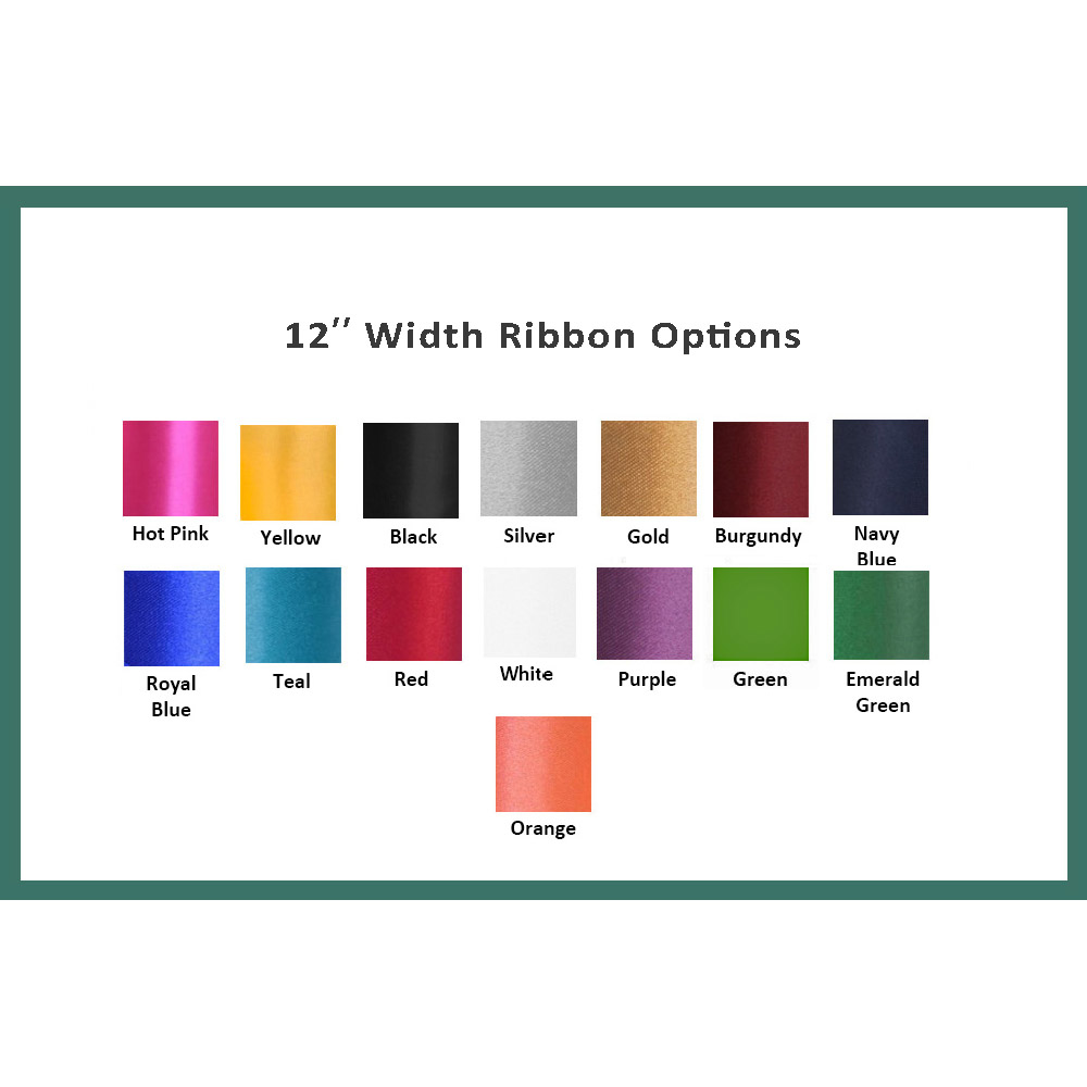 12" ribbon color options