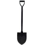 Black metal and wood paint finish shovel