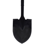 Black metal and wood paint finish shovel