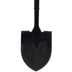 Black metal and wood paint finish shovel