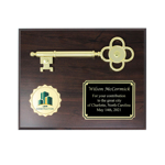 Photo of a Customized Key To The City Recognition Plaque.