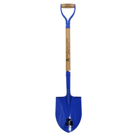 Picture of Painted Ceremonial Shovel in Royal Blue Custom Examples Picture of Painted Ceremonial Shovel in Royal Blue with Custom Examples