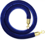 Blue  Stanchion Rope Brass ends
