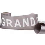 Picture of the Pre-printed Silver Grand Opening Ribbon