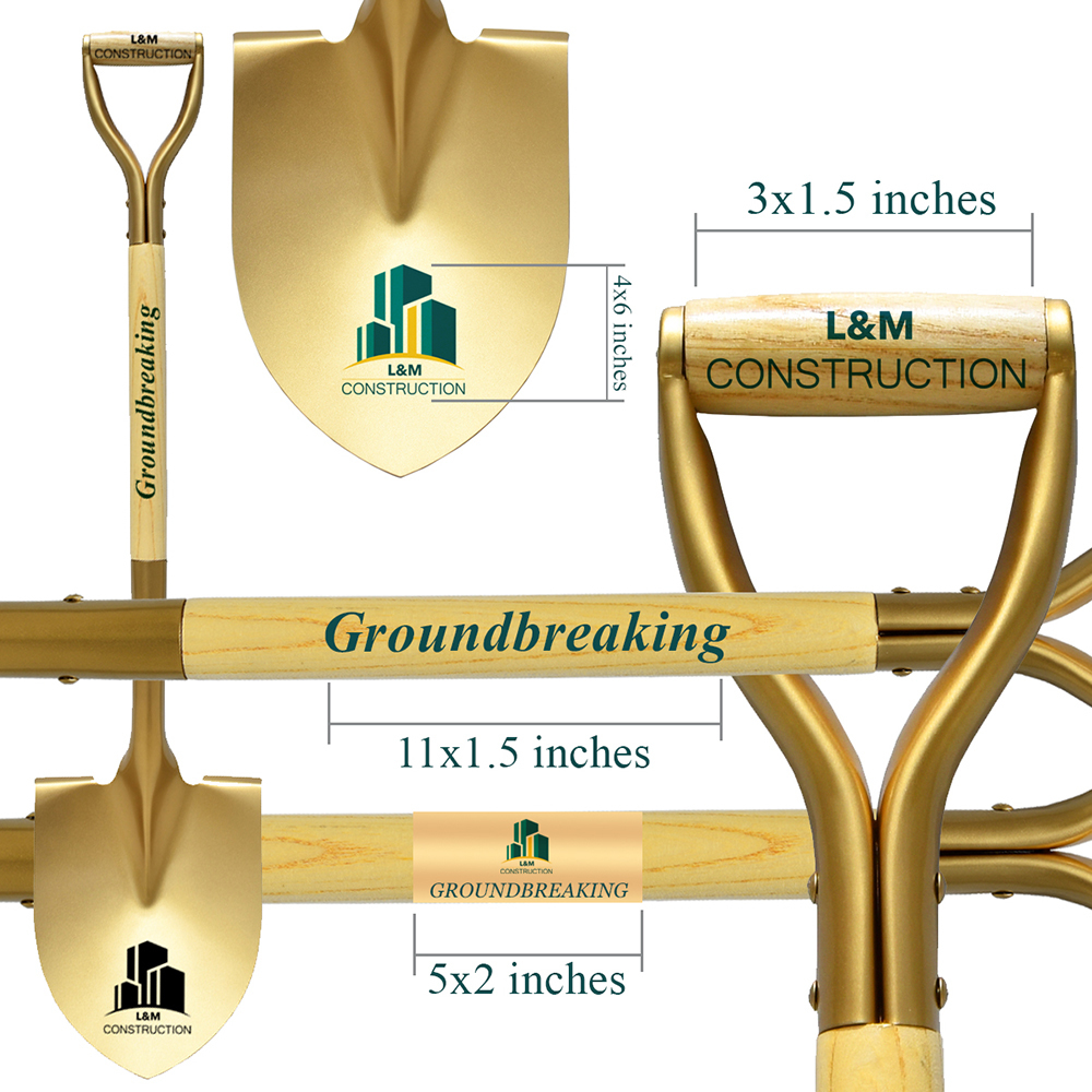 gold-matte shovel customization options