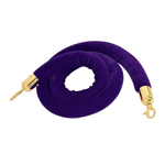 Purple Color Stanchion Rope Brass Hooks
