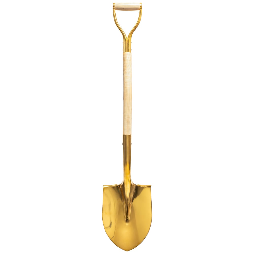 gold spade groundbreaking shovel
