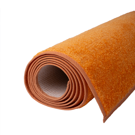 Tangerine Ceremonial Event Carpet Image of a folded Tangerine Ceremonial Event Carpet