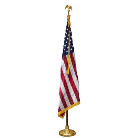 Deluxe 7' U.S. Flag and Pole Presentation Set Image of the Deluxe 7' U.S. Flag and Pole Presentation Set