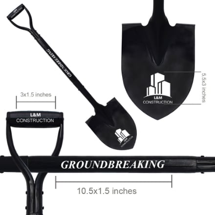 Black metal and wood paint finish shovel customized Black metal and wood paint finish shovel customized
