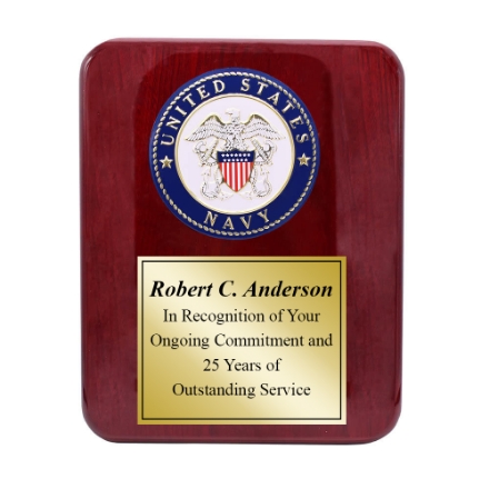 Show details for US Navy Medallion Award Plaque Picture of US Navy Medallion Award Plaque