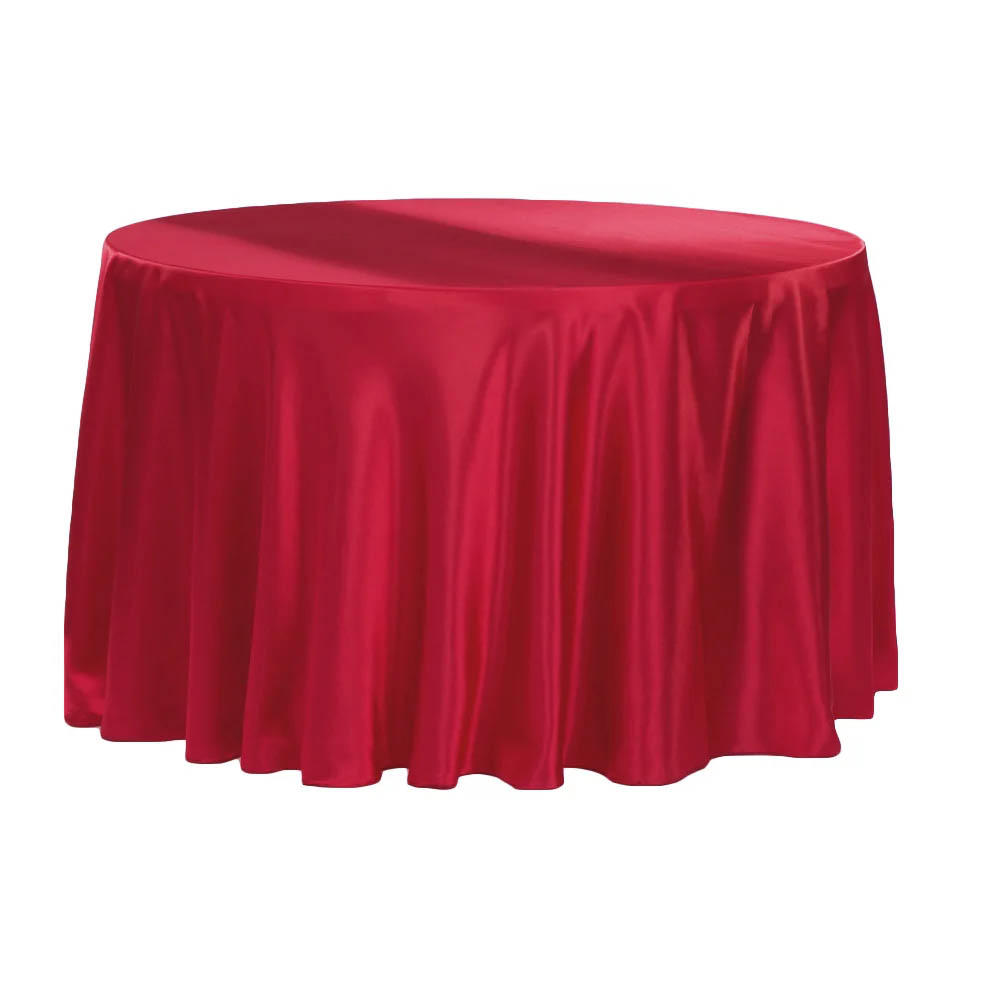 red tablecloth round