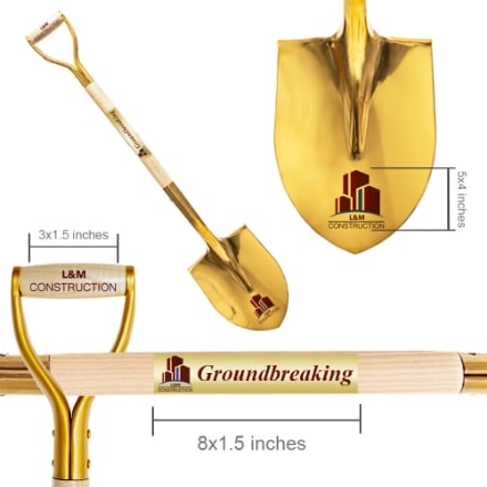 Deluxe Gold Ceremonial Shovel Custom Deluxe Gold Ceremonial Shovel Custom