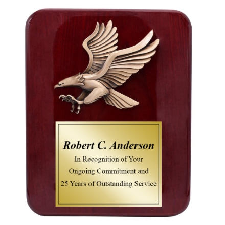 Wood plaque featuring American eagle emblem and gold area for sublimation Wood plaque featuring American eagle emblem and gold area for sublimation