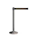 Customized Black Belt Chrome Mirror Finish Retractable Belt Stanchion