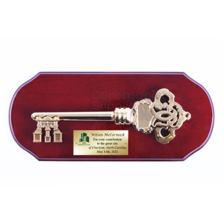 Picture of Premium Golden Key to the City Presentation Plaque