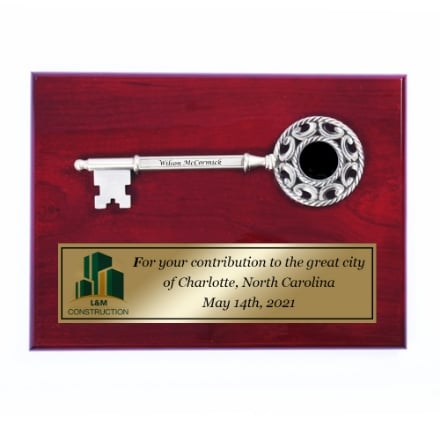 Show details for Ornate Key to the City Plaque Picture of Ornate Key to the City Plaque