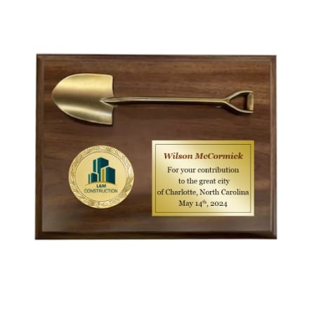 Show details for Groundbreaking Shovel Plaque Picture of Groundbreaking Shovel Plaque