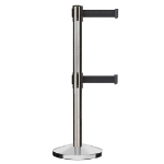 Black Dual Belt Stanchion