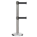 Black Dual Belt Stanchion