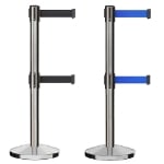 Blue and Black Dual Belt Stanchions