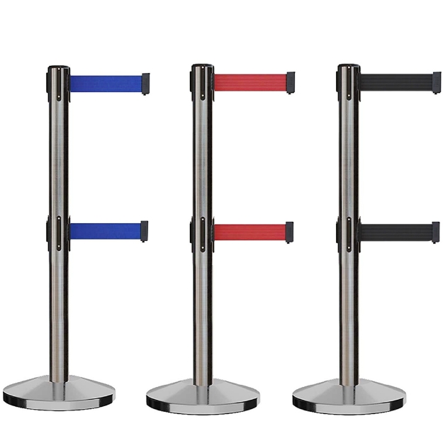 Three Dual Belt Stanchions