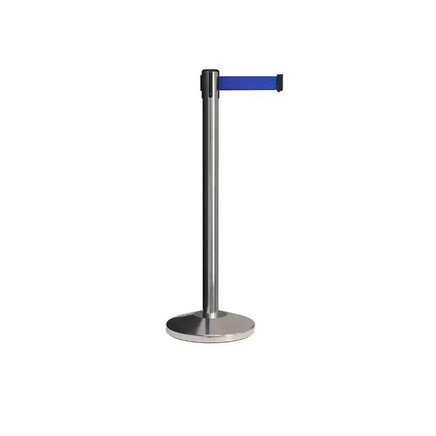 Customizable Belt Chrome Mirror Finish Retractable Belt Stanchion