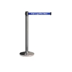 Customizable Belt Chrome Mirror Finish Retractable Belt Stanchion