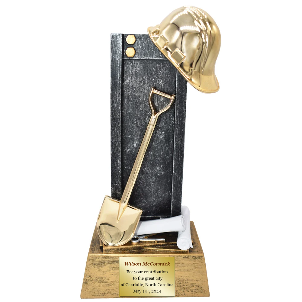 groundbreaking shovel mini keepsake desk trophy