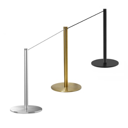Image of three Museum Line Barrier Stanchions