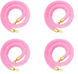 Image of four Pink Velvet Stanchion Ropes 6 Ft