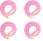 Image of four Pink Velvet Stanchion Ropes 6 Ft
