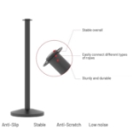 Black stanchion features