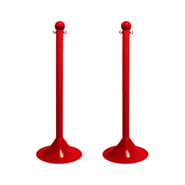 Red Plastic Stanchions