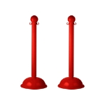 3 in Red Plastic Stanchions