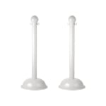 3 in White Plastic Stanchions