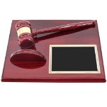 Rosewood Gavel Plaque Black Plate