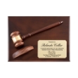 Genuine Walnut Gavel Plaque