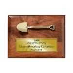 Groundbreaking Ceremony Commemorative Plaque Gold Plate