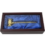 Elegant Brass Gavel Presentation Box Set
