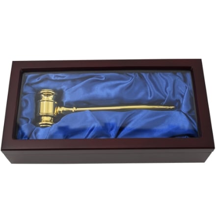 Elegant Brass Gavel Presentation Box Set Elegant Brass Gavel Presentation Box Set