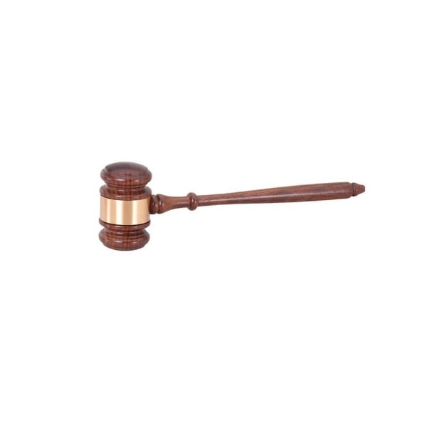 Premium Walnut Gavel with Customizable Band