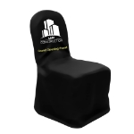 Black custom event chair cover