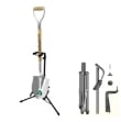 Groundbreaking Shovel Display Stand standing upright.