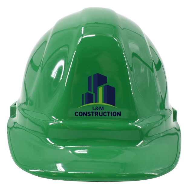 Green ERB Hard Hat Custom Front
