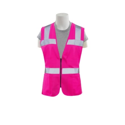 Pink Women's Safety Vest Front Pink Women's Safety Vest Front