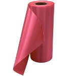Rolled up view of hot pink plain grand opening ribbon.