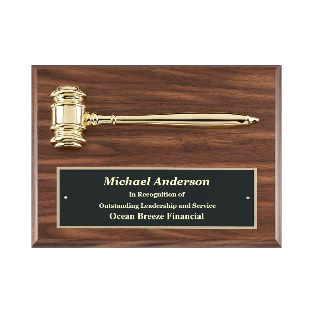 Gavel Plaque Custom