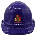 Purple Hard Hat for Groundbreaking Ceremony Custom
